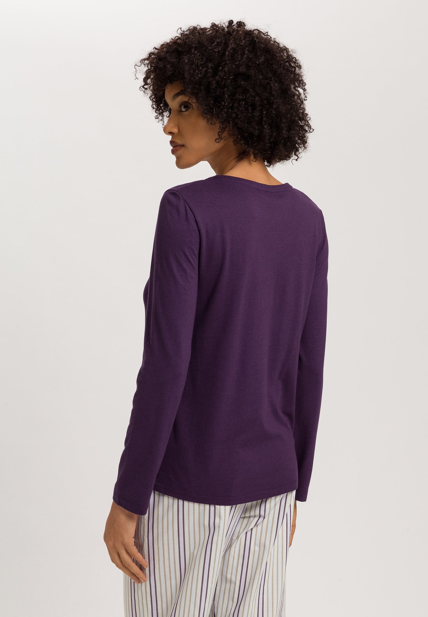 Sleep And Lounge Relaxed Round Neck Top | Amethyst 74844-2431