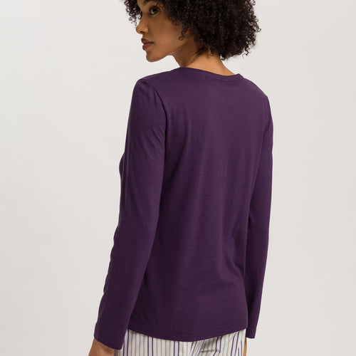 Sleep And Lounge Relaxed Round Neck Top | Amethyst 74844-2431