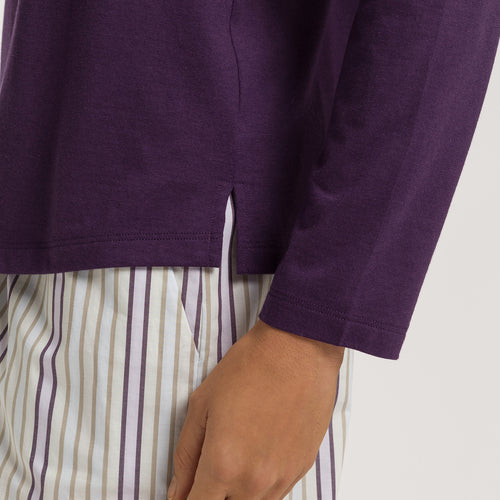 Sleep And Lounge Relaxed Round Neck Top | Amethyst 74844-2431