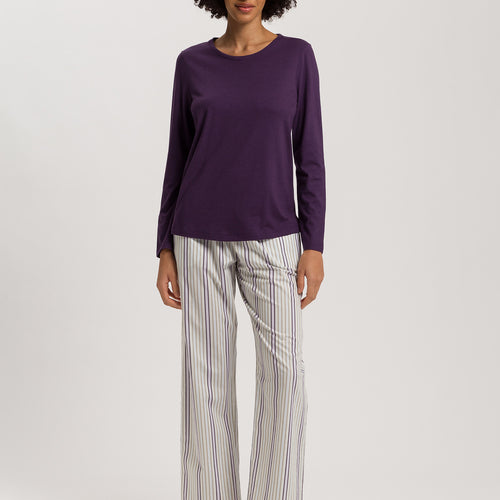 Sleep And Lounge Relaxed Round Neck Top | Amethyst 74844-2431