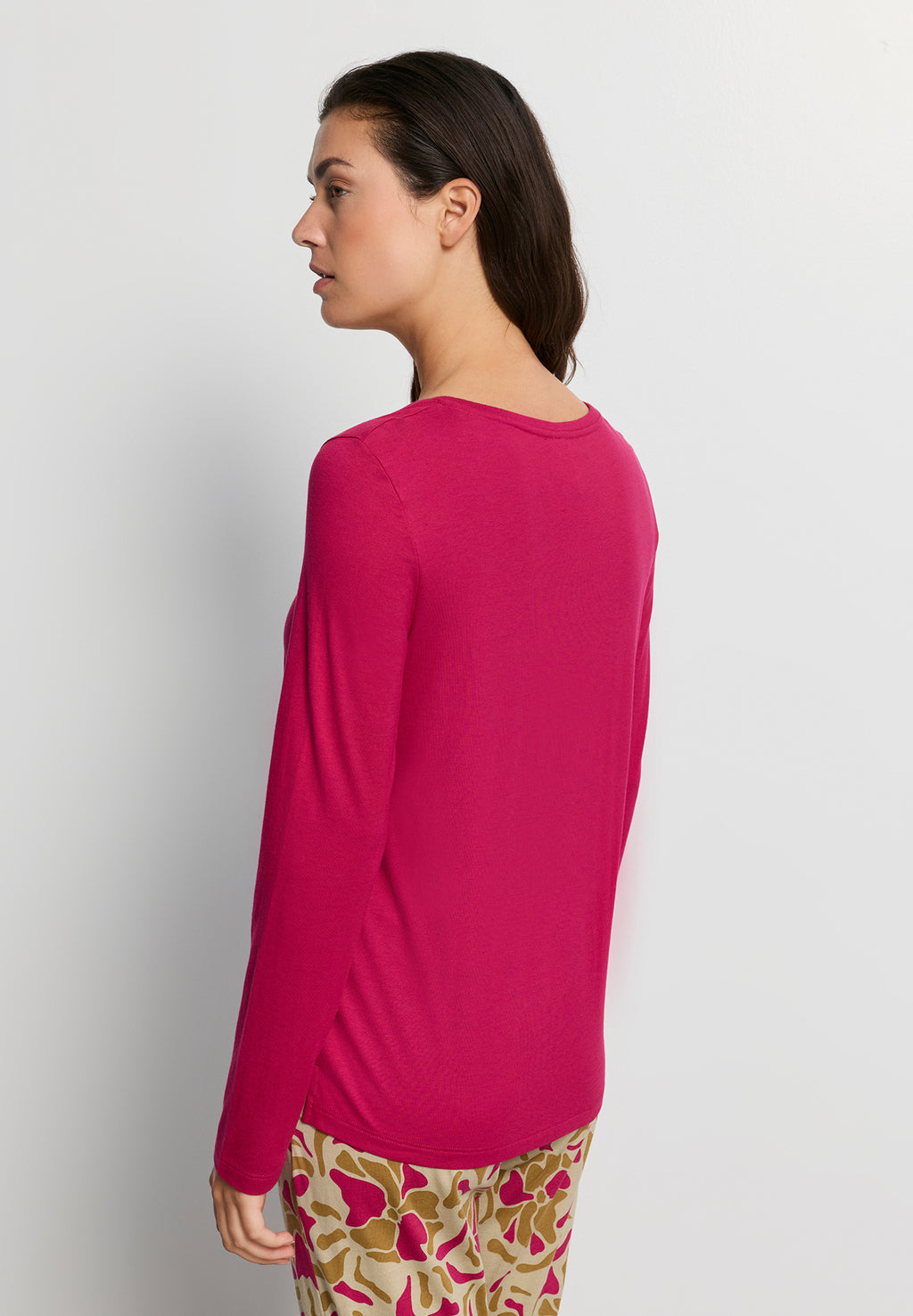 Sleep And Lounge Relaxed Round Neck Top | Light Sangria 74844-2465