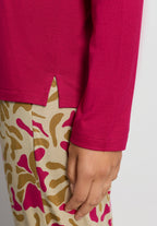 Sleep And Lounge Relaxed Round Neck Top | Light Sangria 74844-2465