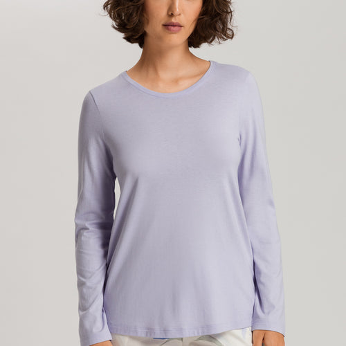 Sleep And Lounge Relaxed Round Neck Top | Purple Heather 74844-2474