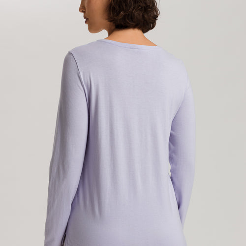 Sleep And Lounge Relaxed Round Neck Top | Purple Heather 74844-2474