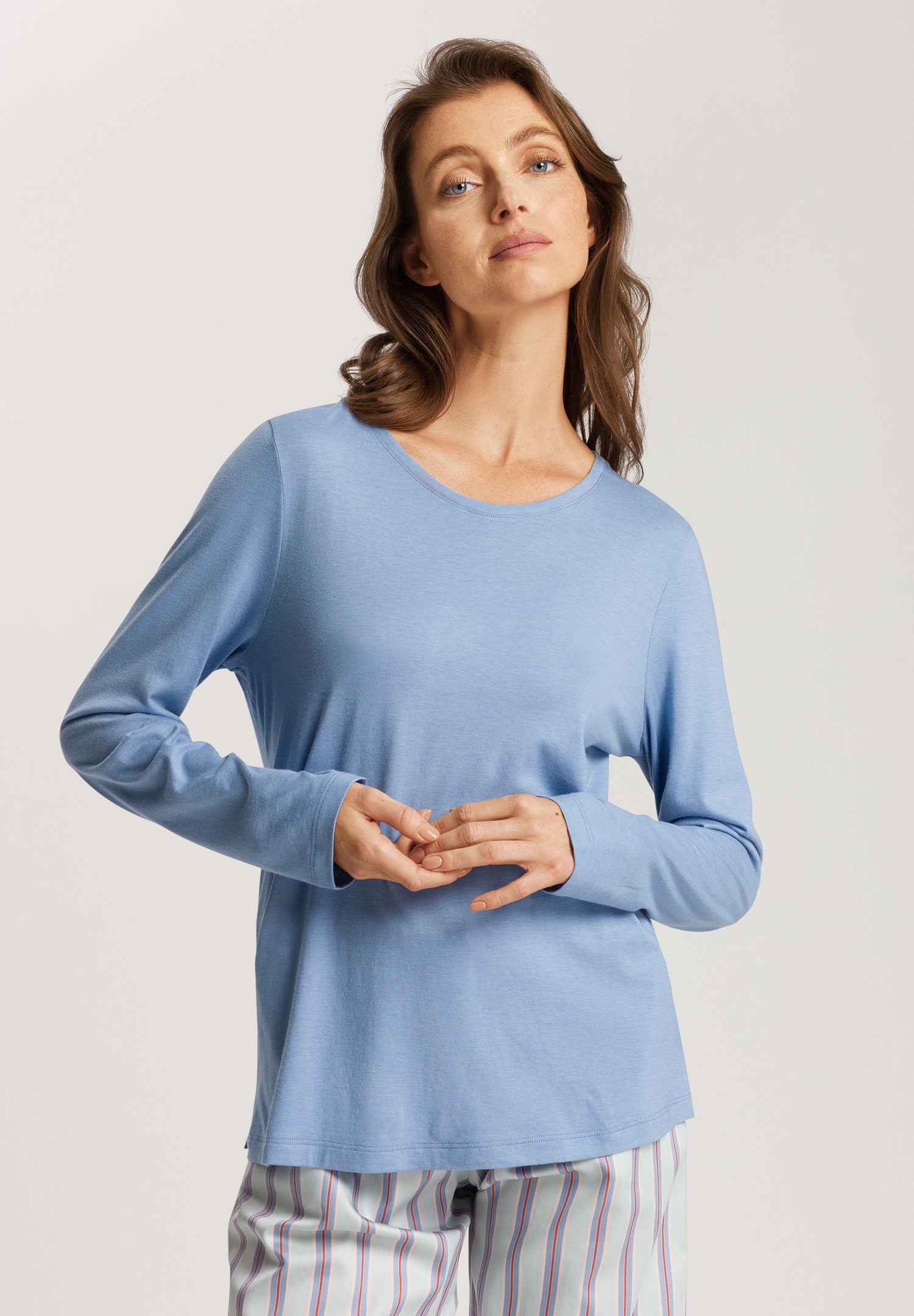 74844 Sleep And Lounge Long Sleeve Shirt - 2533 Endless Blue