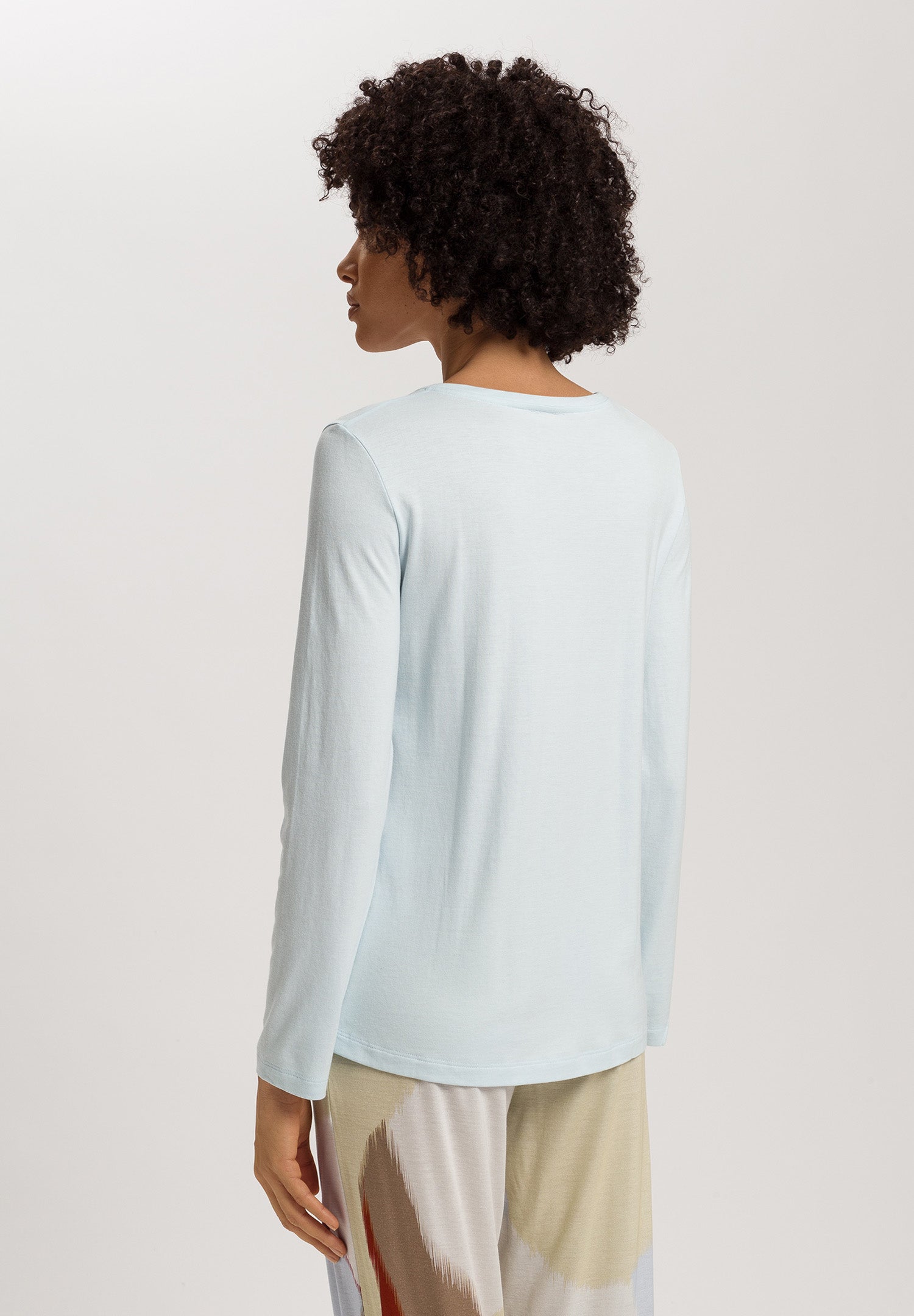 Sleep And Lounge Relaxed Round Neck Top | Delicate Blue 74844-2535