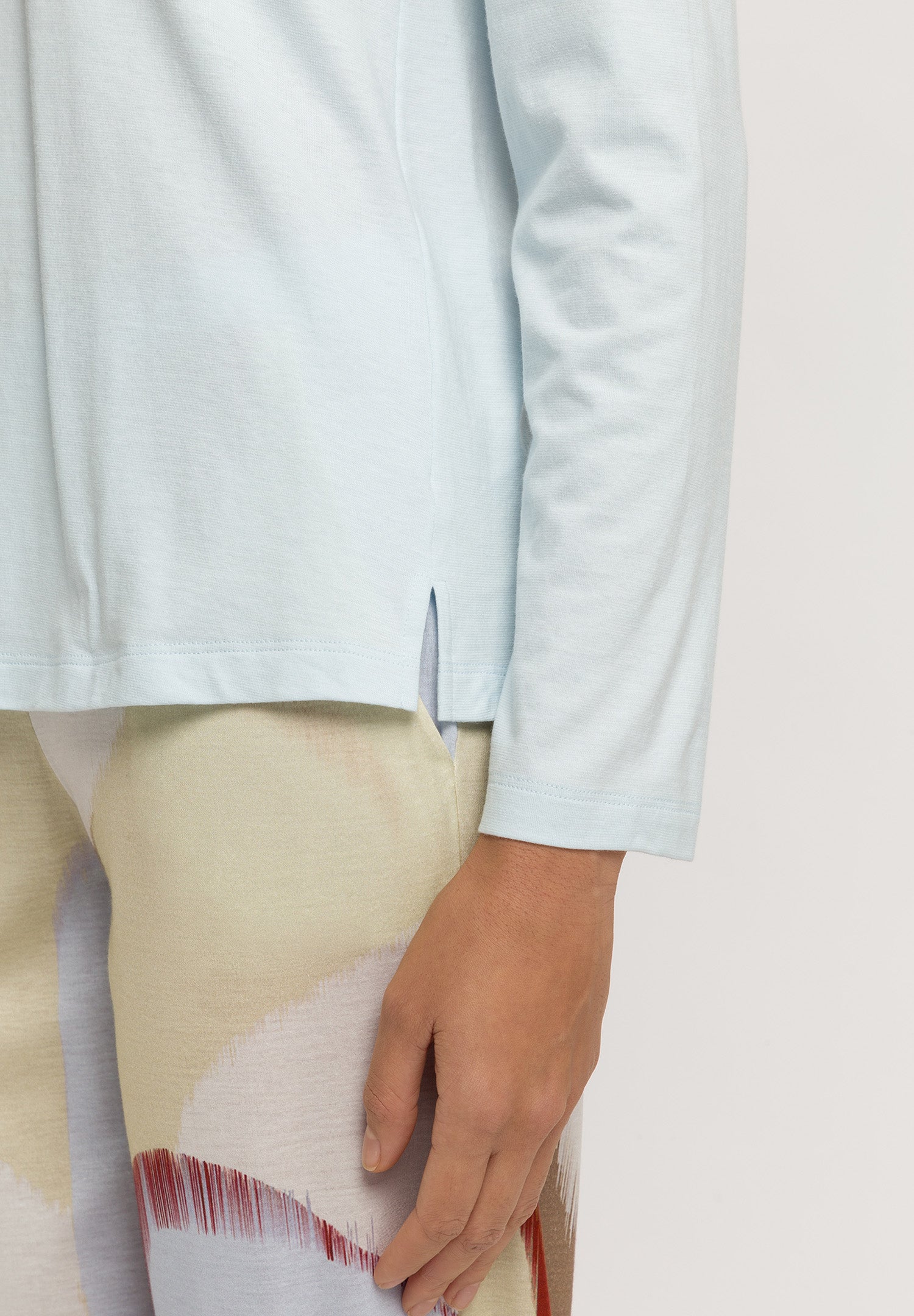 Sleep And Lounge Relaxed Round Neck Top | Delicate Blue 74844-2535