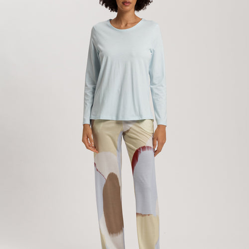 Sleep And Lounge Relaxed Round Neck Top | Delicate Blue 74844-2535
