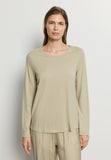 Sleep And Lounge Relaxed Round Neck Top | Olive Stem 74844-2661