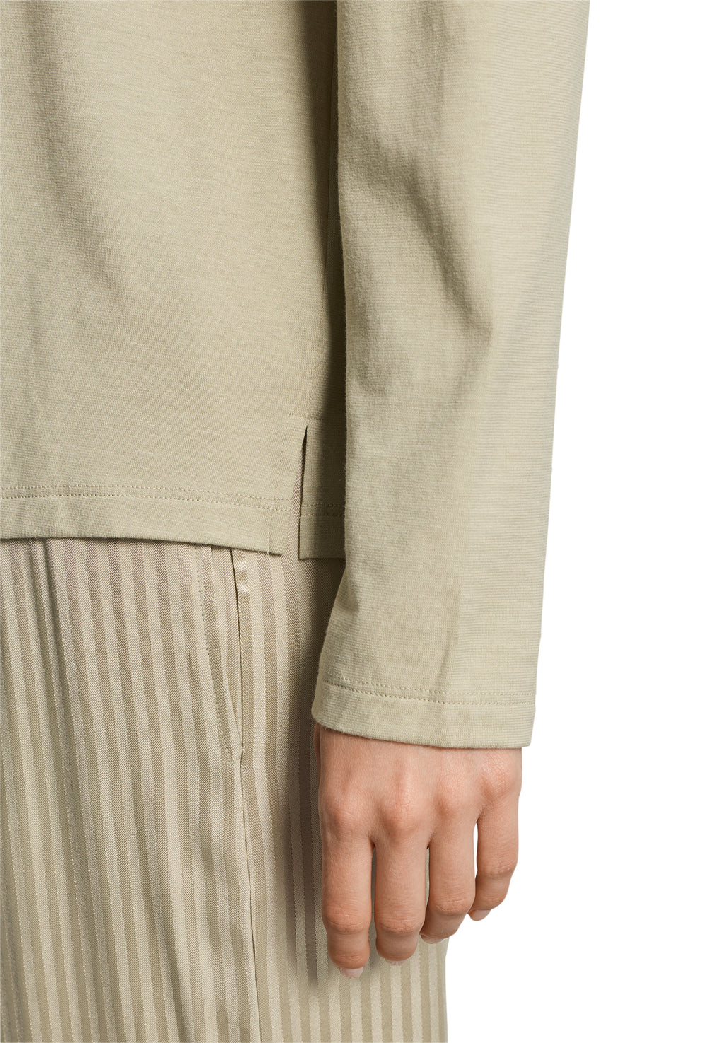 Sleep And Lounge Relaxed Round Neck Top | Olive Stem 74844-2661
