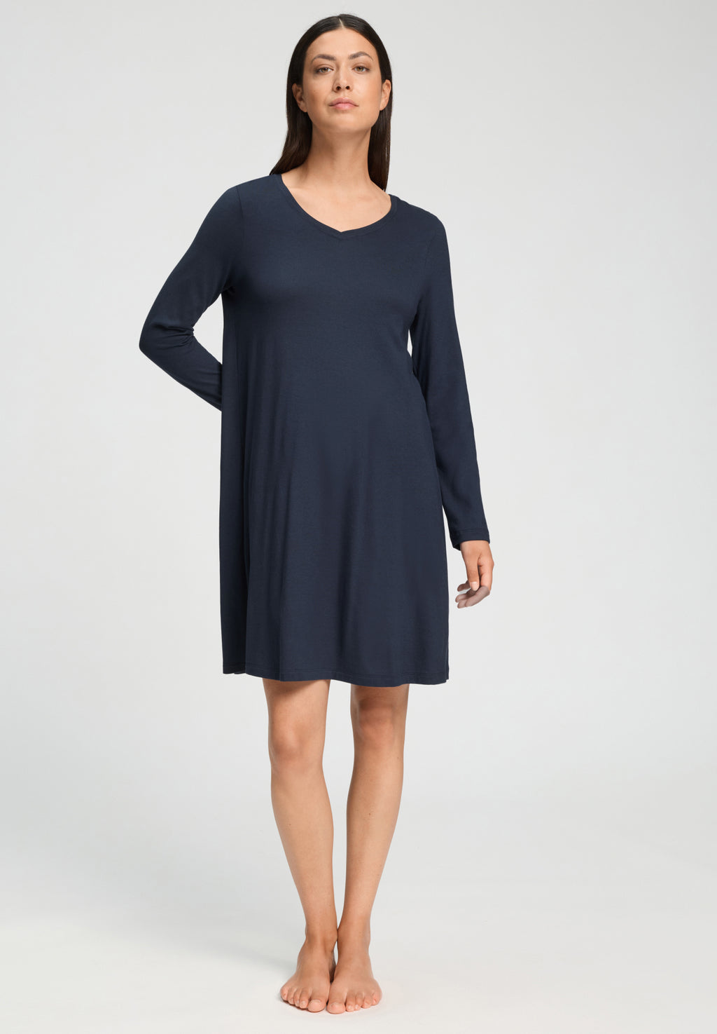 Sleep And Lounge TENCEL™ and Cotton Nightgown | Deep Navy 74847-1610