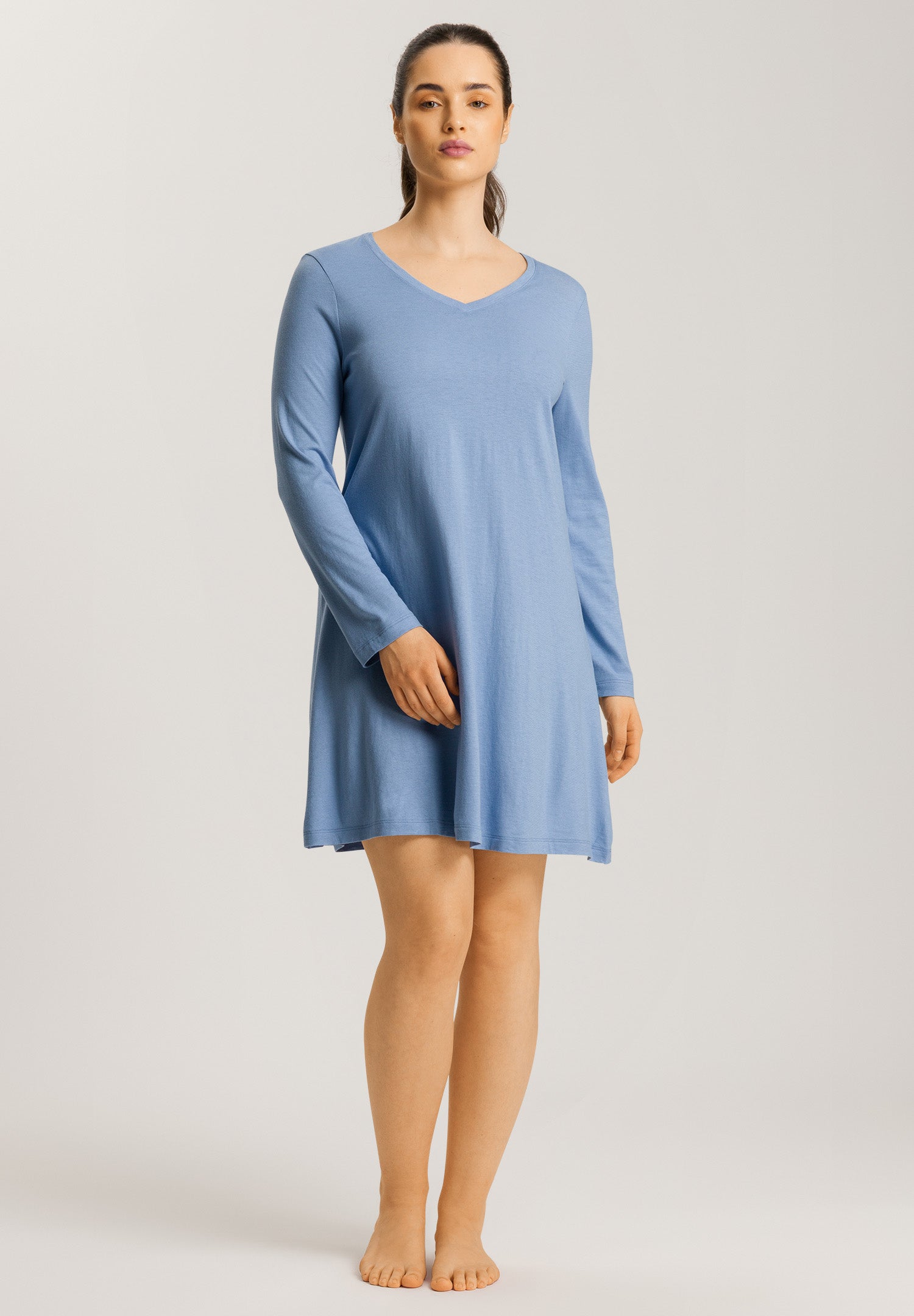 74847 Sleep And Lounge Long Sleeve Nightgown 95cm - 2533 Endless Blue