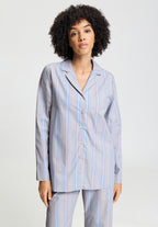 Sleep And Lounge Cotton Pajama Shirt | Lilian Stripes 74849-3157