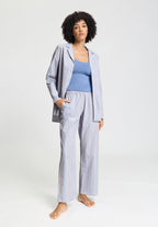 Sleep And Lounge Cotton Pajama Shirt | Lilian Stripes 74849-3157