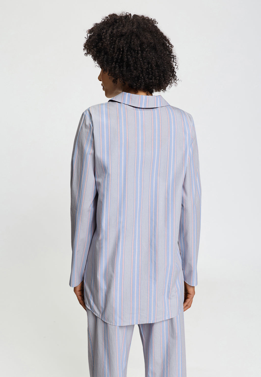 Sleep And Lounge Cotton Pajama Shirt | Lilian Stripes 74849-3157