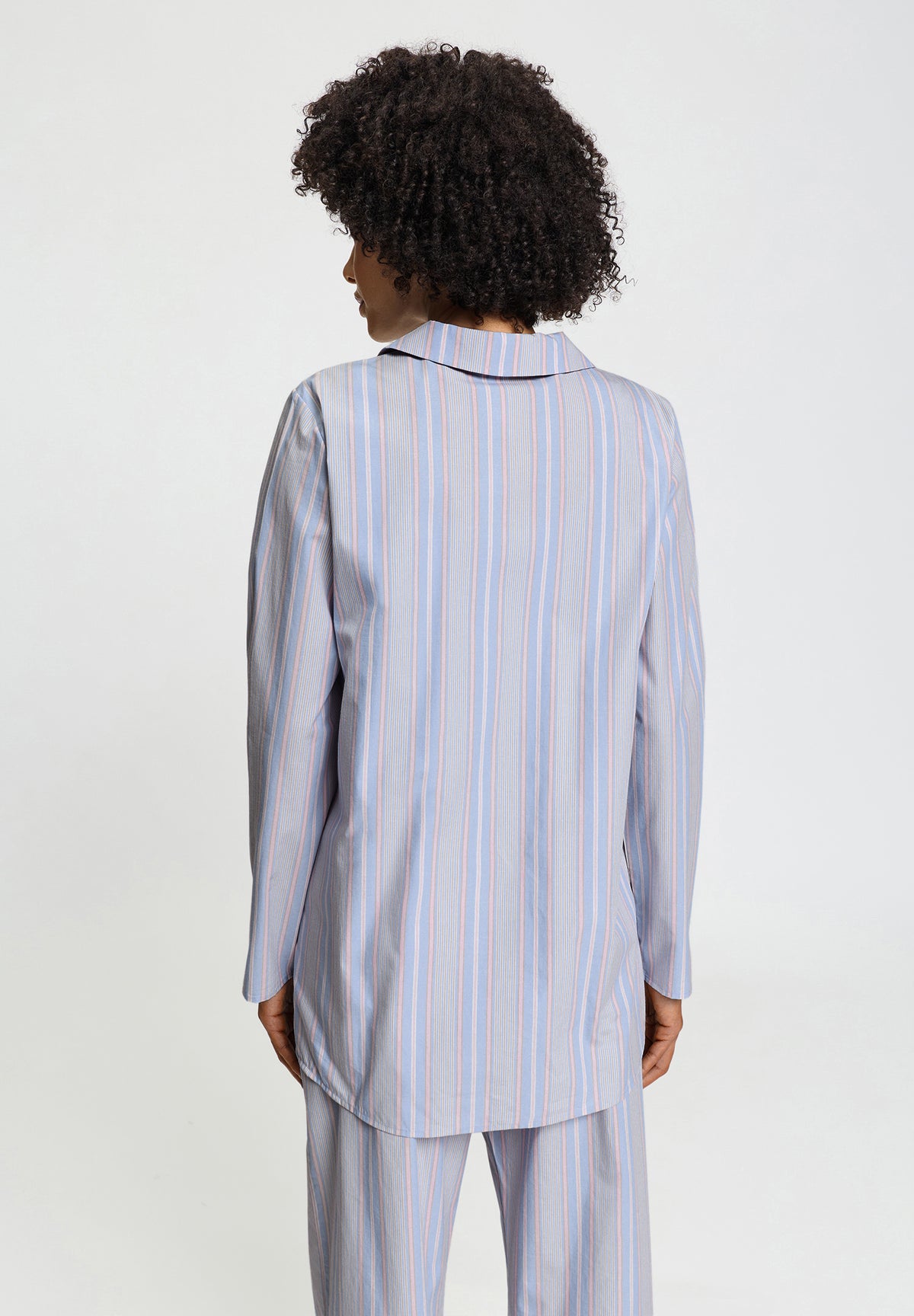 Sleep And Lounge Cotton Pajama Shirt | Lilian Stripes 74849-3157