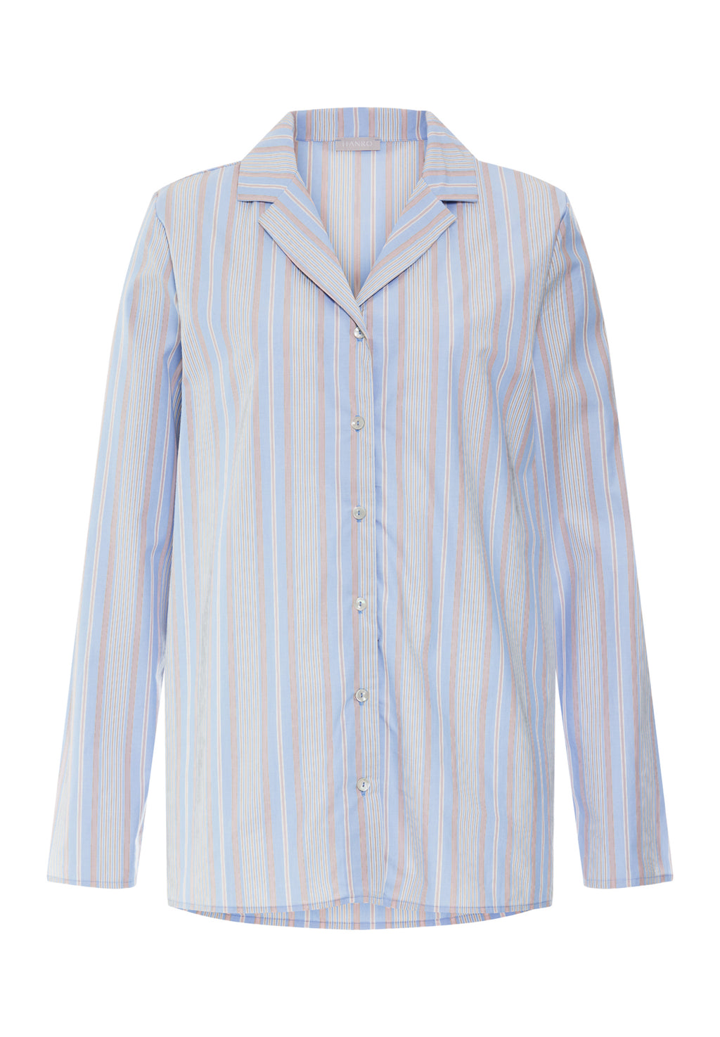 Sleep And Lounge Cotton Pajama Shirt | Lilian Stripes 74849-3157