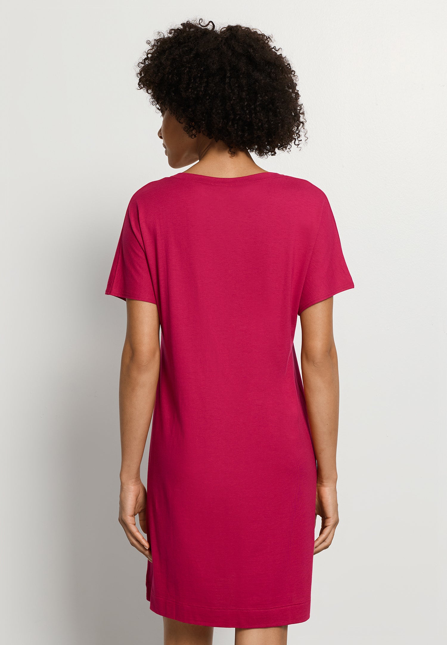 Sleep And Lounge Cotton V-Neck Nightdress 90cm | Light Sangria 74855-2465