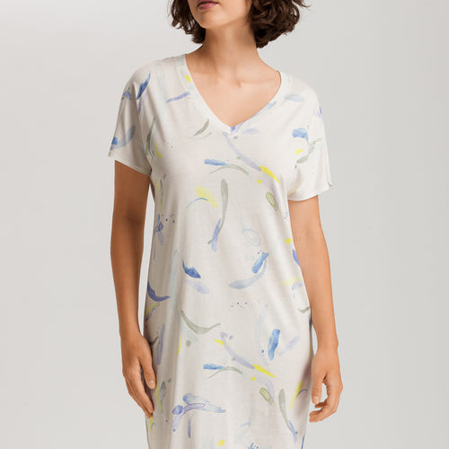 Sleep And Lounge Cotton V-Neck Nightdress 90cm | Dive Of Color 74855-3005