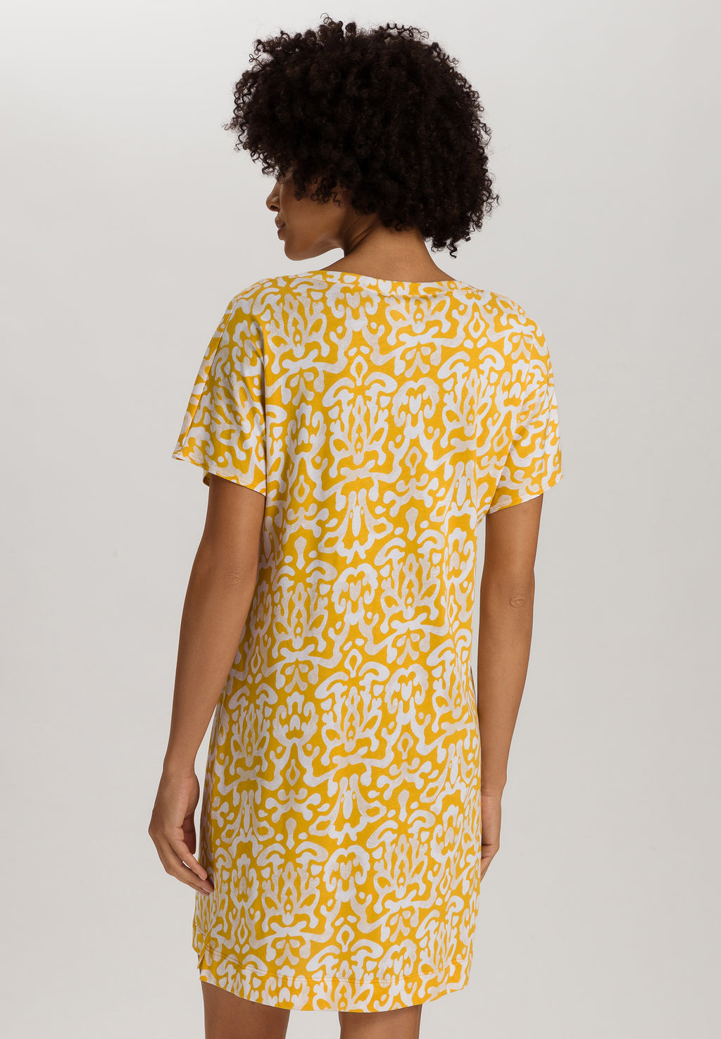 Sleep And Lounge Cotton V-Neck Nightdress 90cm | Golden Ornament 74855-3006