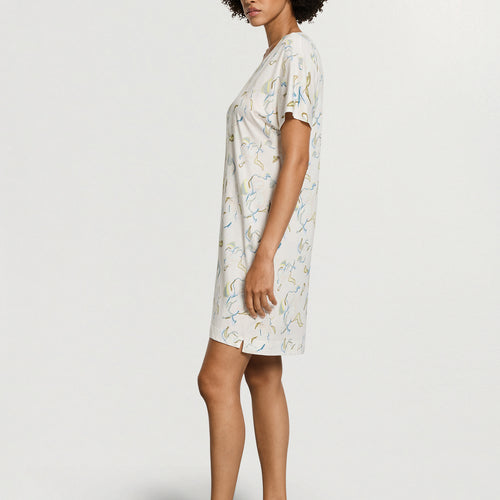 Sleep And Lounge Cotton V-Neck Nightdress 90cm | Flowing Paint 74855-3074