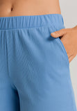 Sleep And Lounge Cotton Rib Shorts | Bay Blue 74856-2542