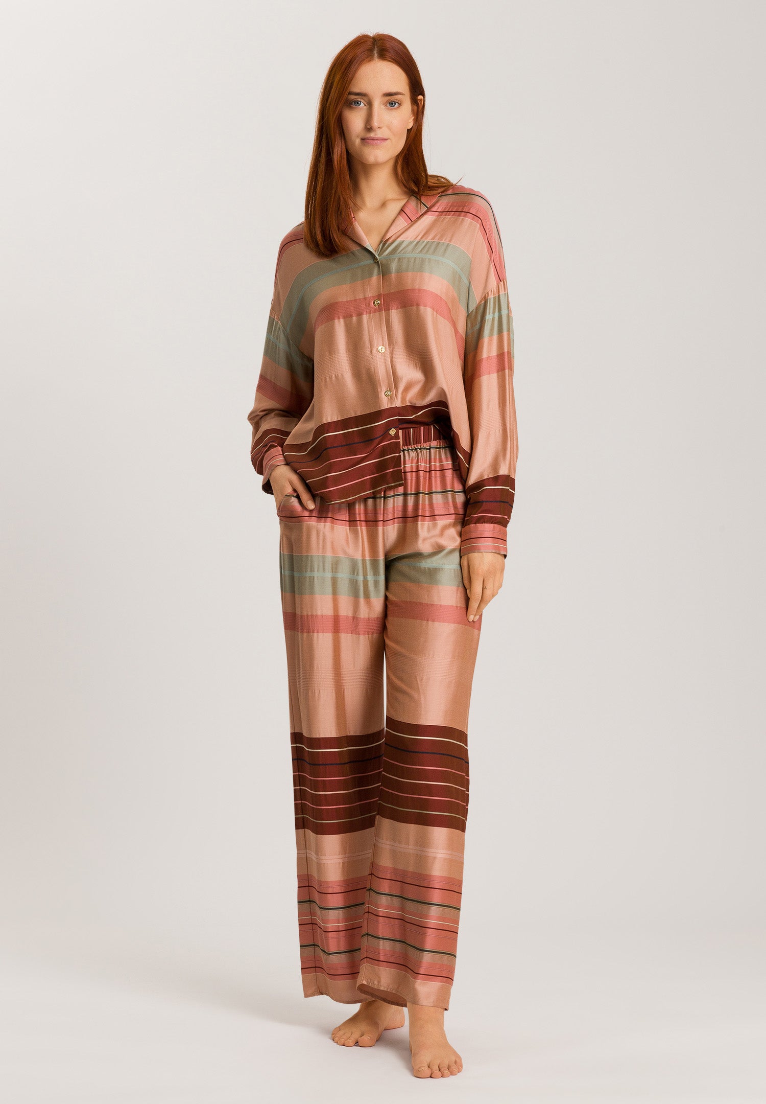 74859 Hannah Pants - 2166 Earth Tanned Stripe