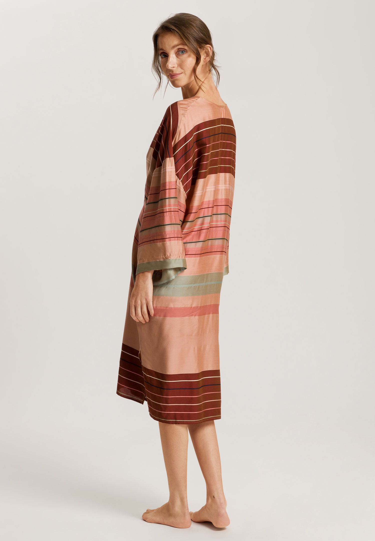 74860 Hannah Caftan - 2166 Earth Tanned Stripe