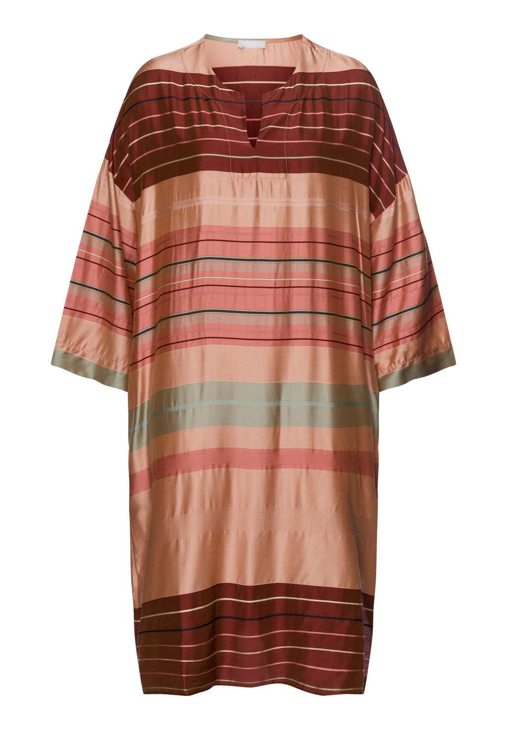 74860 Hannah Caftan - 2166 Earth Tanned Stripe