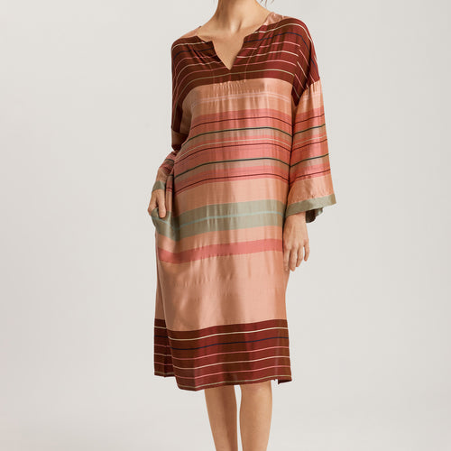 74860 Hannah Caftan - 2166 Earth Tanned Stripe