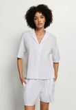 Sleep And Lounge Button Front Shirt | Squared Sky 74866-3079