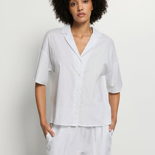 Sleep And Lounge Button Front Shirt | Squared Sky 74866-3079