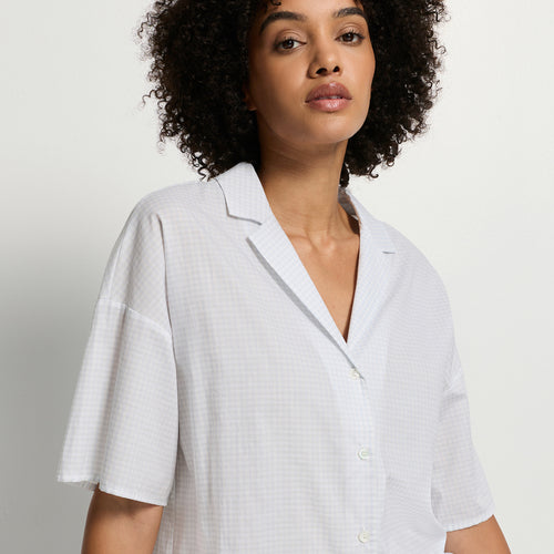Sleep And Lounge Button Front Shirt | Squared Sky 74866-3079