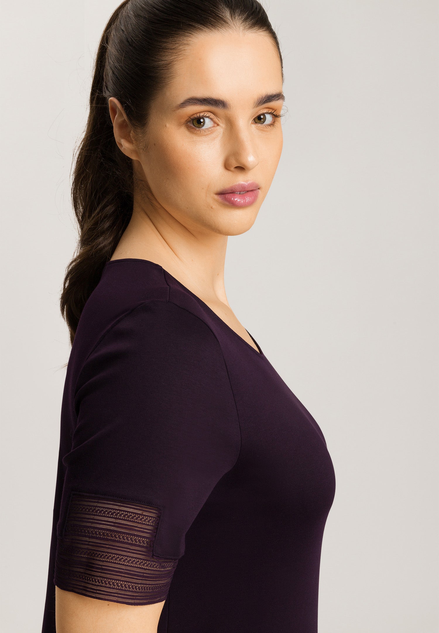 74877 Sophie Short Sleeve Nightgown 100cm - 1478 Dark Acai