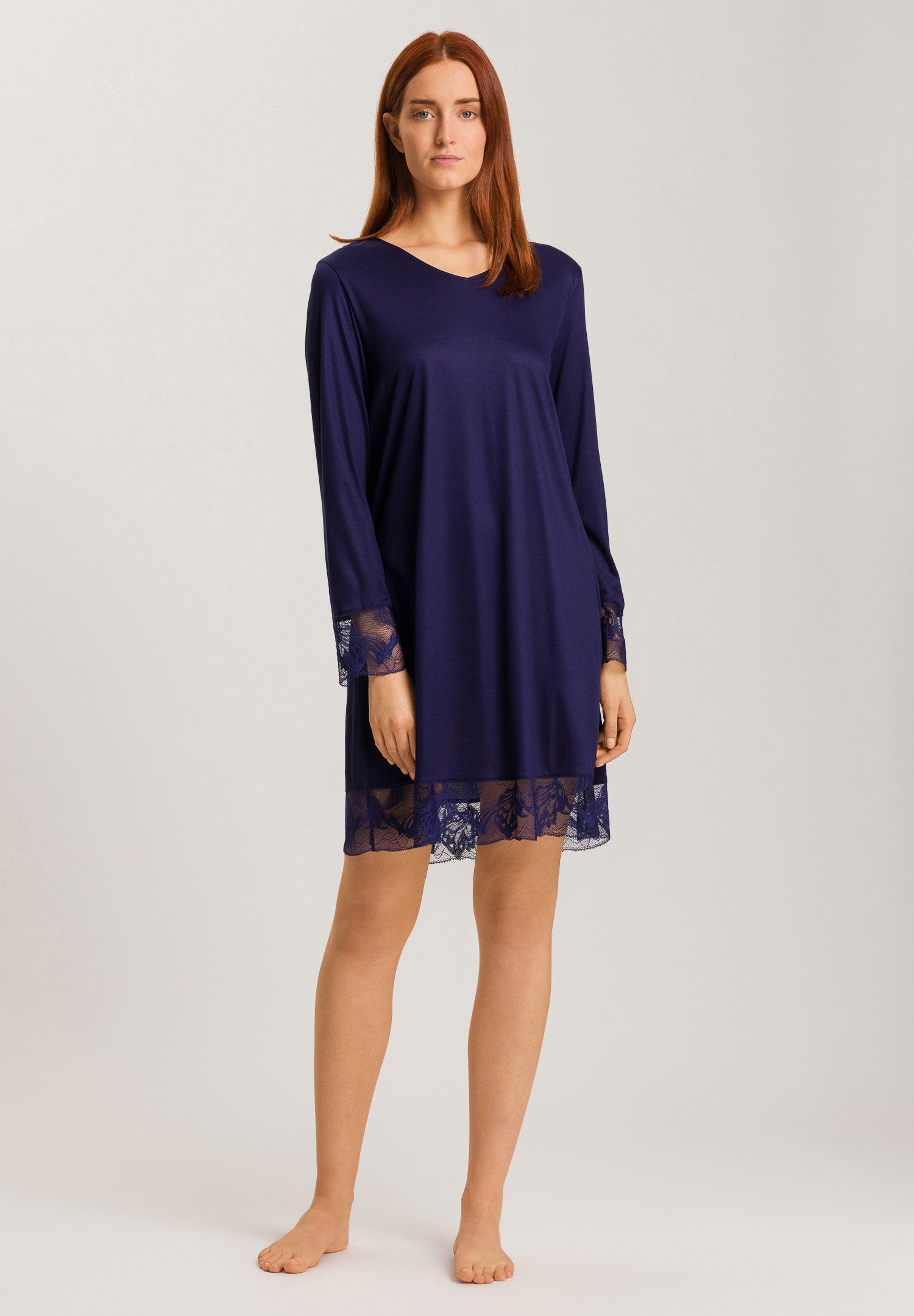 74885 Eva Long Sleeve Nightgown 95cm - 2621 Evening Blue