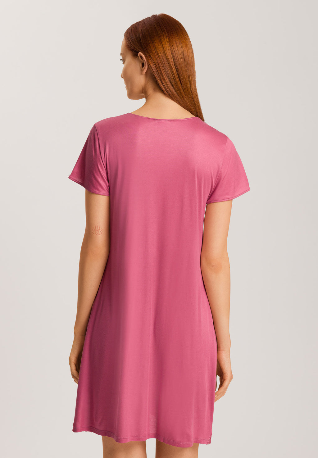 74886 Eva Short Sleeve Nightgown 95cm - 2414 Rose Wine