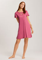 74886 Eva Short Sleeve Nightgown 95cm - 2414 Rose Wine