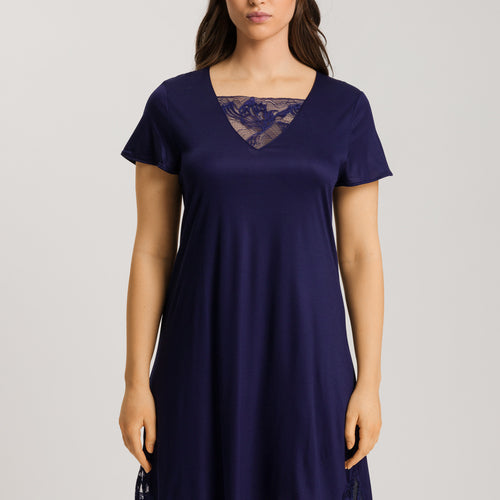 74886 Eva Short Sleeve Nightgown 95cm - 2621 Evening Blue