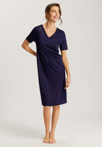 74891 Anne Short Sleeve Nightgown 100cm - 2621 Evening Blue