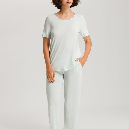 Natural Elegance Flowy Round Neck Top | Vapor Melange 74902-3011