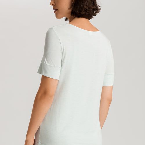 Natural Elegance Flowy Round Neck Top | Vapor Melange 74902-3011