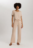 Natural Elegance Flowy Round Neck Top | Black/Aqua 74902-3012