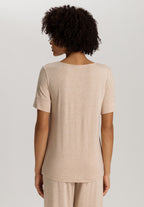 Natural Elegance Flowy Round Neck Top | Black/Aqua 74902-3012