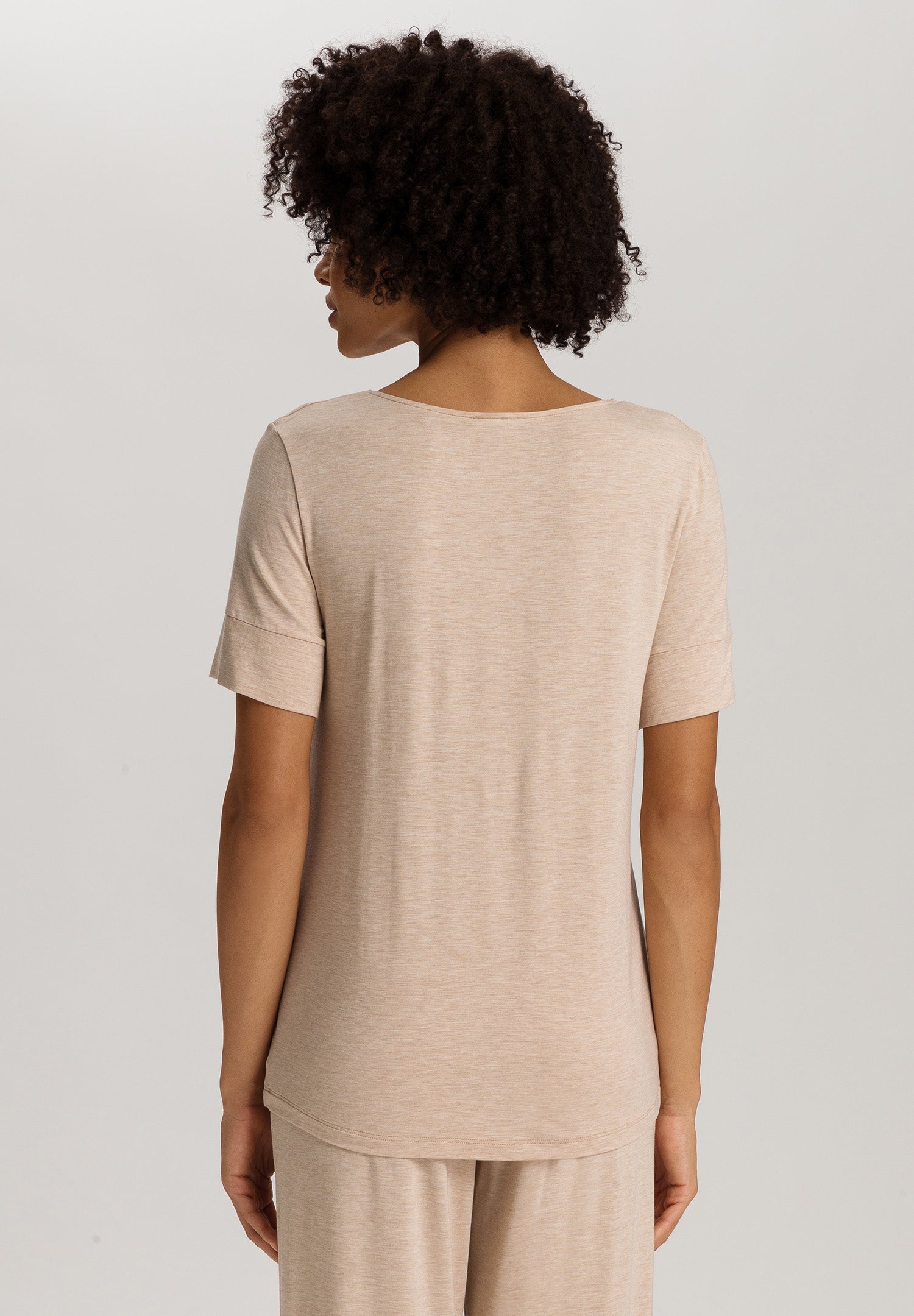 Natural Elegance Flowy Round Neck Top | Black/Aqua 74902-3012