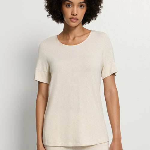 Natural Elegance Relaxed Round Neck Top | Anthracite Melange 74902-3080