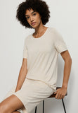 Natural Elegance Relaxed Round Neck Top | Anthracite Melange 74902-3080
