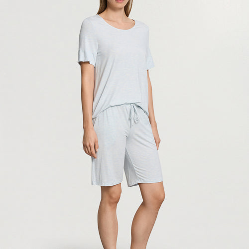 Natural Elegance Relaxed Round Neck Top | Anthra Mel 74902-3081