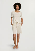 Natural Elegance Drawstring Lounge Shorts | Anthracite Melange 74903-3080