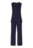74906 Simone Tank Cropped Pajama - 1610 Deep Navy