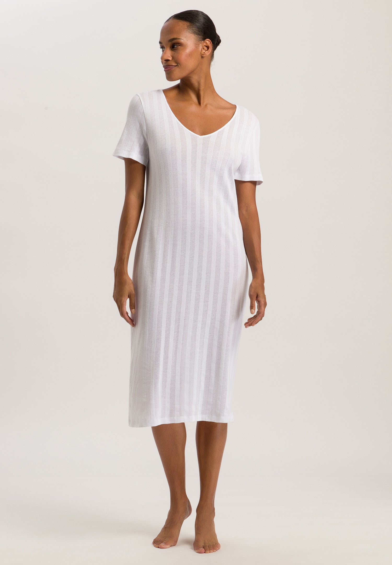 74907 Simone S/Slv Nightgown - 101 White